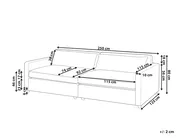 Sofa 3-Sitzer VINSTRA Stoff Taupe_916285