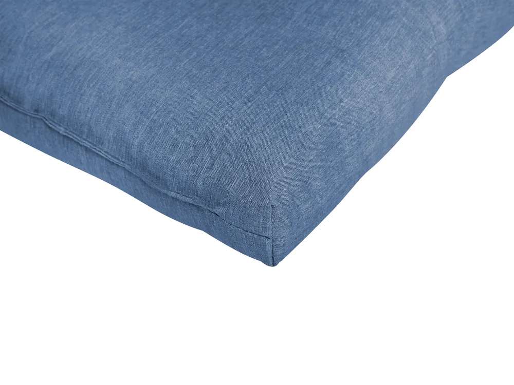 Sonnenliege mit Kissen CESANA PREMIUM mit Relaxfunktion Akazienholz Blau_1070549