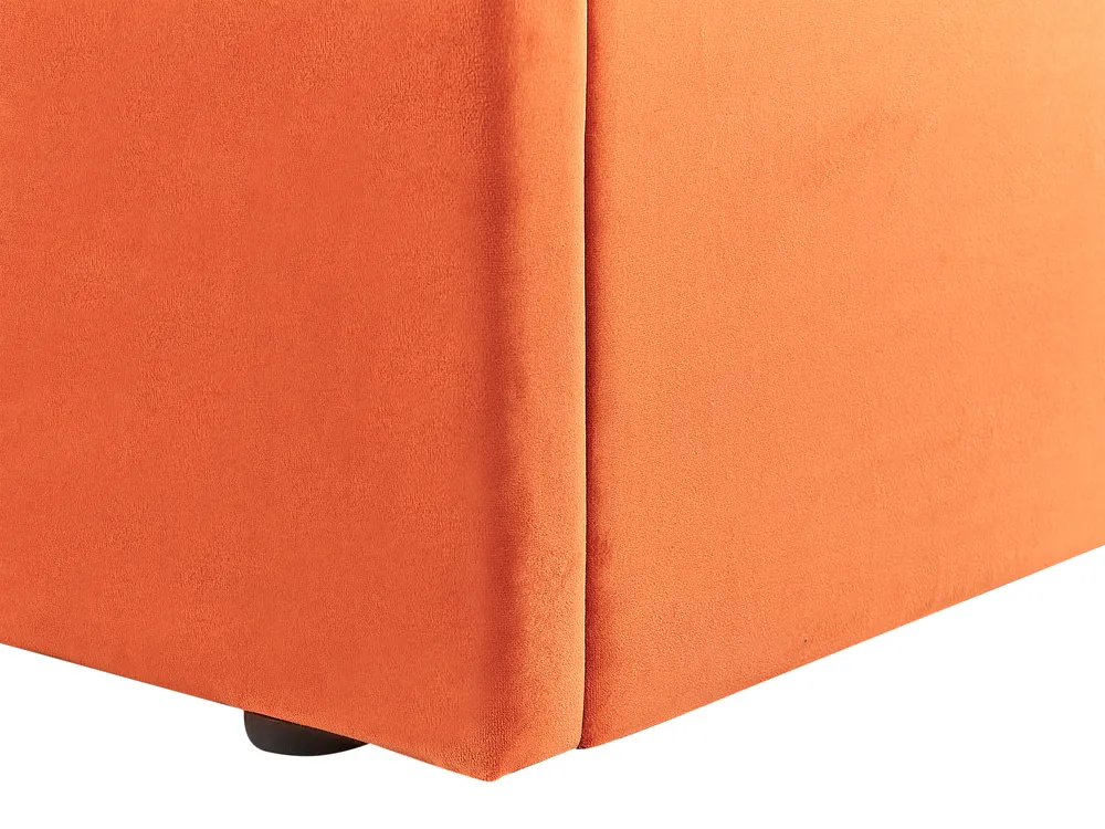 Bett mit Stauraum VION Samtstoff Orange 160 x 200 cm_826792