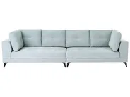 Sofa 4-Sitzer YURI Kunstleinen Hellblau_1087717