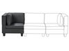 Corner Seat UNSTAD Faux Leather Black