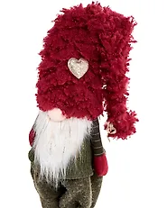 Weihnachtsdekoration 2er Set SAARIOINEN 50-60/62-72 cm Zwerg Rot / Grün_1175046