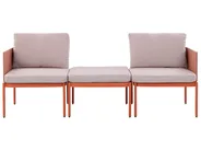Ensemble de salon de jardin avec table 2 places TERRACINA Métal Orange_840254