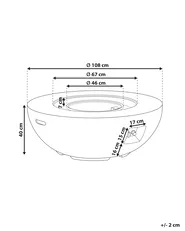 Gas Fire Pit SURTSEY Concrete Light Grey_956561