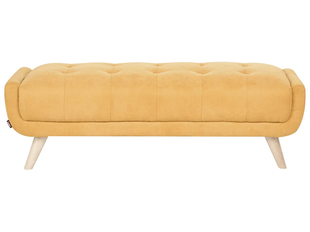Sofa 2-Sitzer HABO mit Ottomane Stoff Senfgelb_1077362