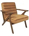Sessel KISA Samtstoff Braun