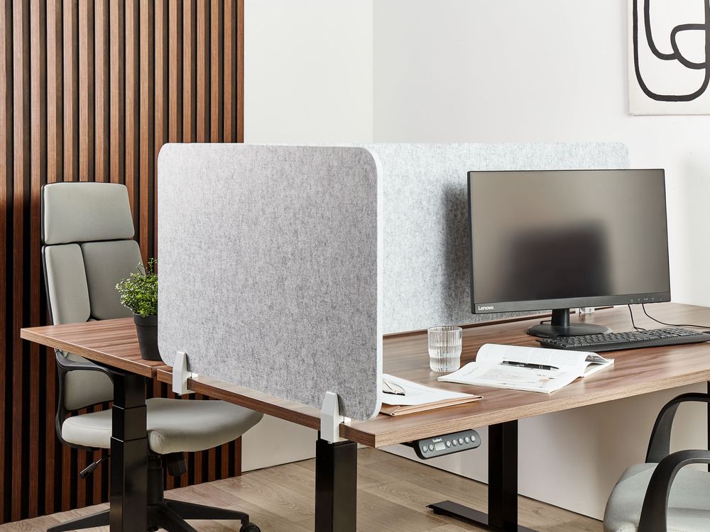 Desk Screen SPLIT 80 x 50 cm Grey
