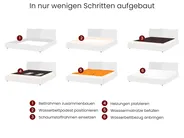 Wasserbett Bouclé BAJONNA 180 x 200 cm Braun_1027124