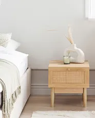 1 Drawer Bedside Table NIVO Light Brown_933981