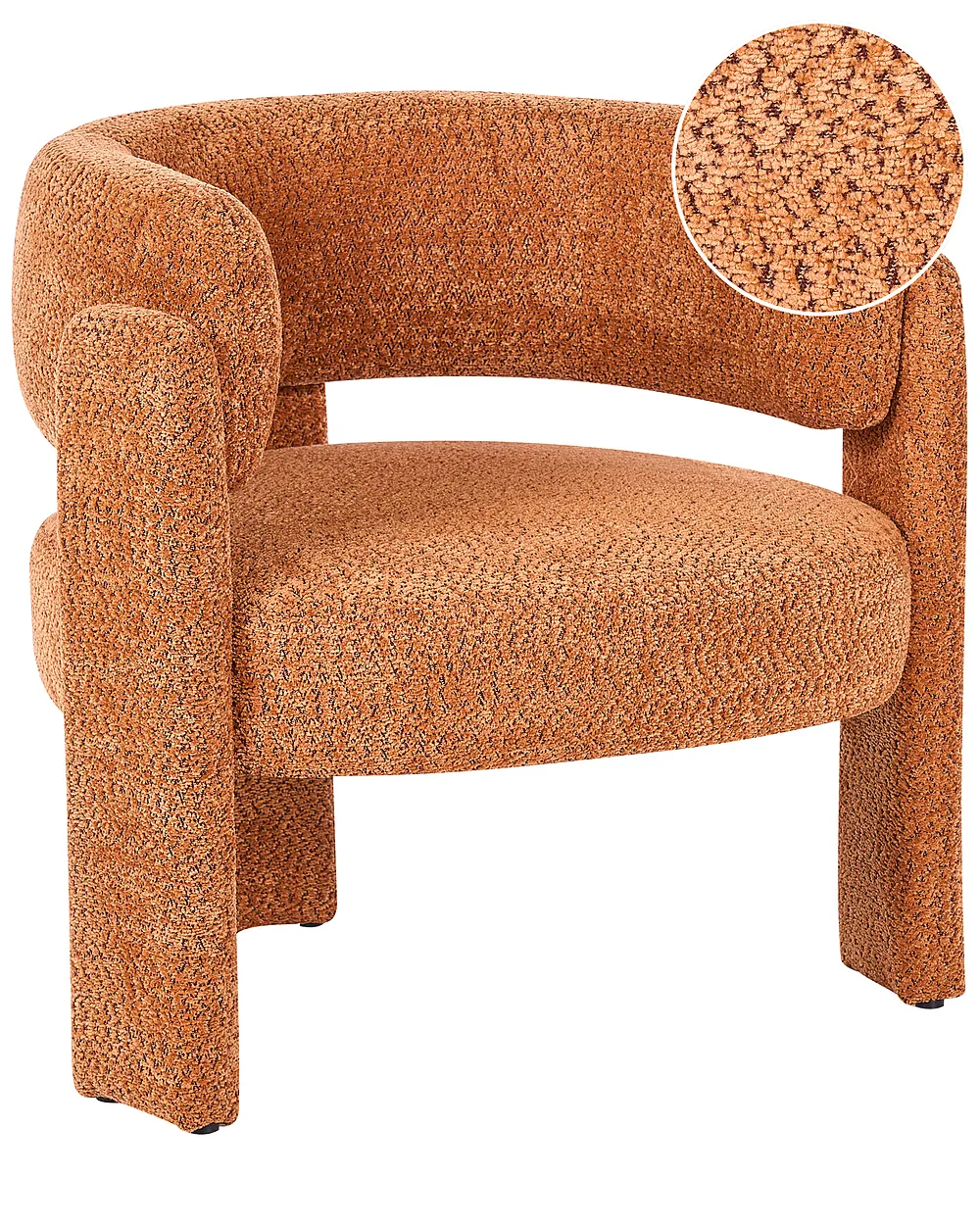 Fauteuil BUREA Tissu chenille Orange