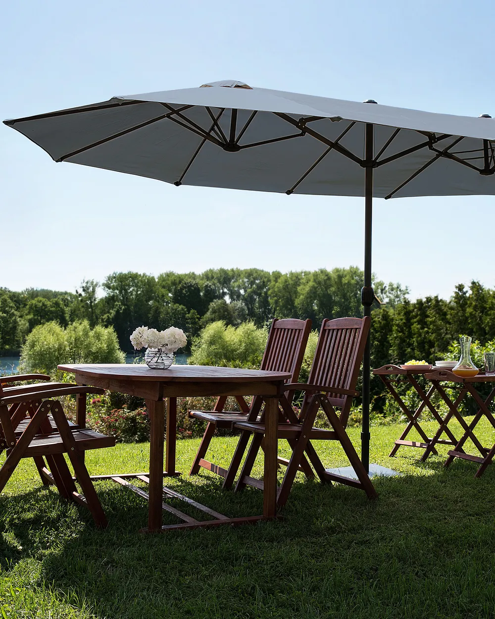 Sonnenschirm 460 cm SIBILLA Grau