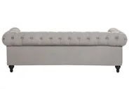 Living Room Set 4 Seater CHESTERFIELD Fabric Light Grey_797136
