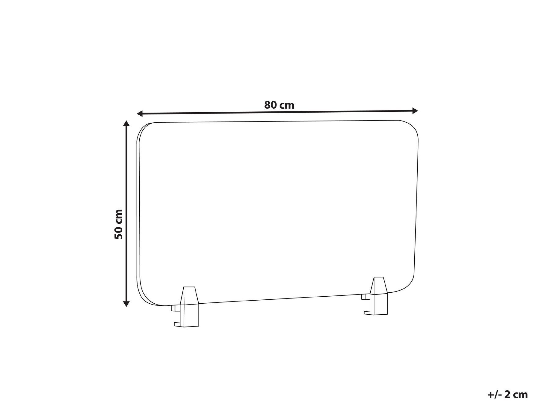 Desk Screen SPLIT 80 x 50 cm Dark Grey_1071841