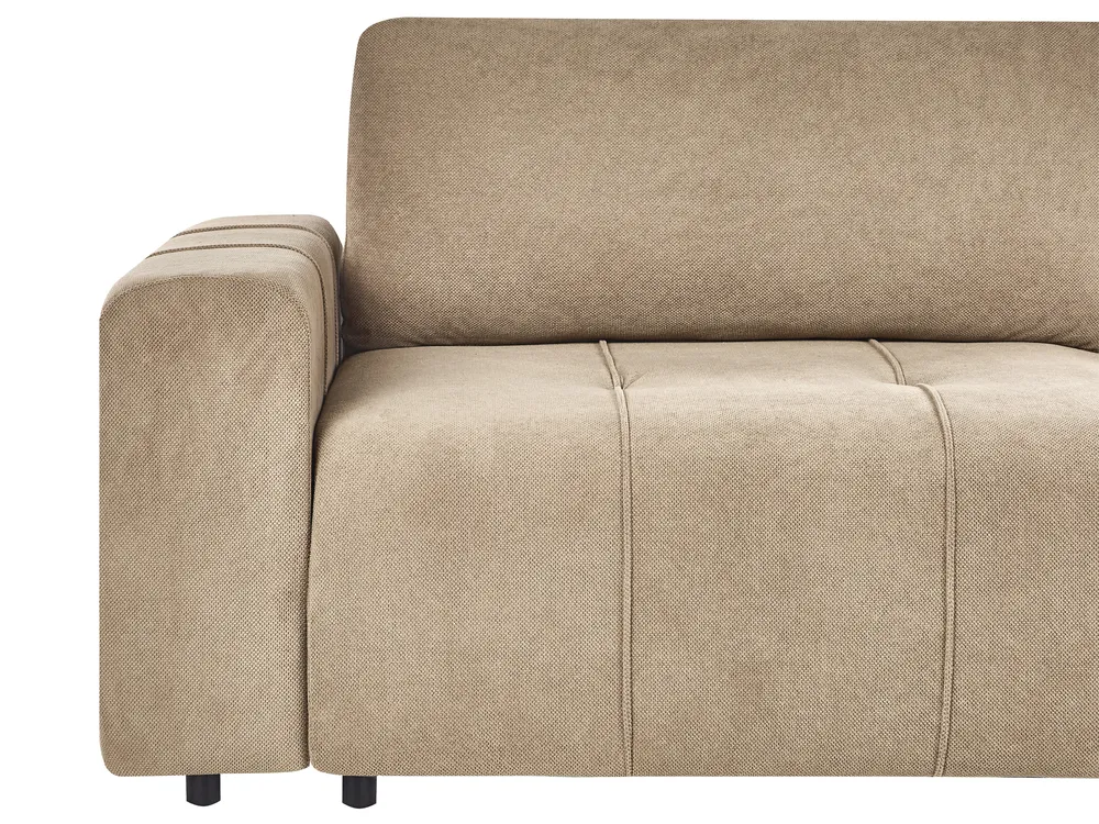 Eckschlafsofa 4-Sitzer INNVIK Stoff Braun linksseitig_965161