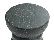Beistelltisch FALIRO 37 cm 37 cm Terrazzo Optik Schwarz_1043477