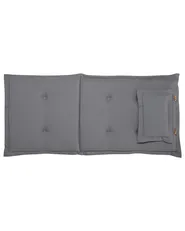 Set mit 6 Stühlen und Sitzkissen AMANTEA Akazienholz Grau_879823