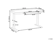 Schreibtisch elektrisch höhenverstellbar KENLY 120 cm 60 cm mit USB-Anschluss Dunkelbraun_840250