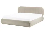 Bett mit Stauraum CAMPAN Stoff Taupe 180 x 200 cm_1056197