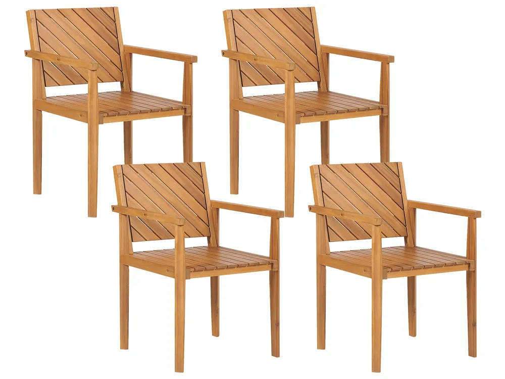 Gartenmöbel Set 4-Sitzer BARATTI Akazienholz Braun_868998