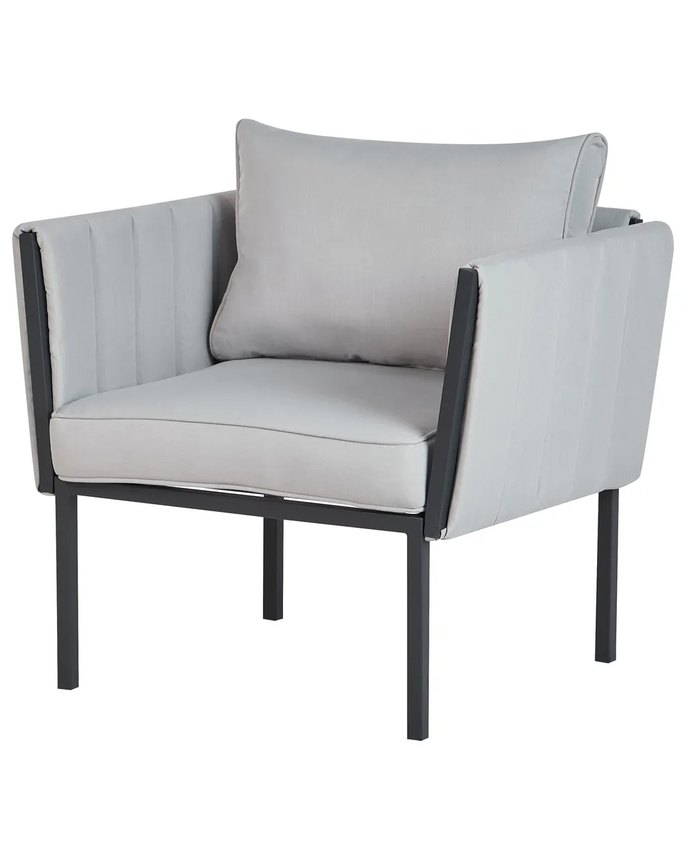 Lounge Set mit Tisch 5-Sitzer SKALA Metall Hellgrau_934649