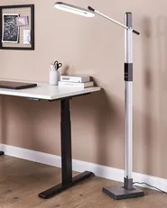 LED Floor Lamp AQUARIUS with Dimmer Metal Silver_867340