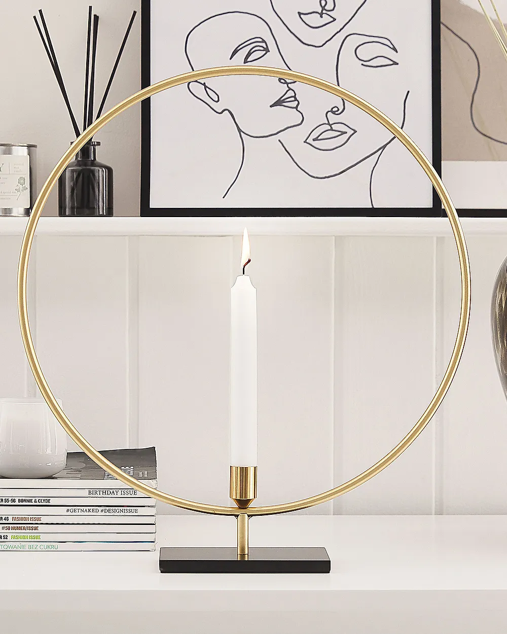 Kerzenständer SERAM 45 cm Metall Gold_1177822
