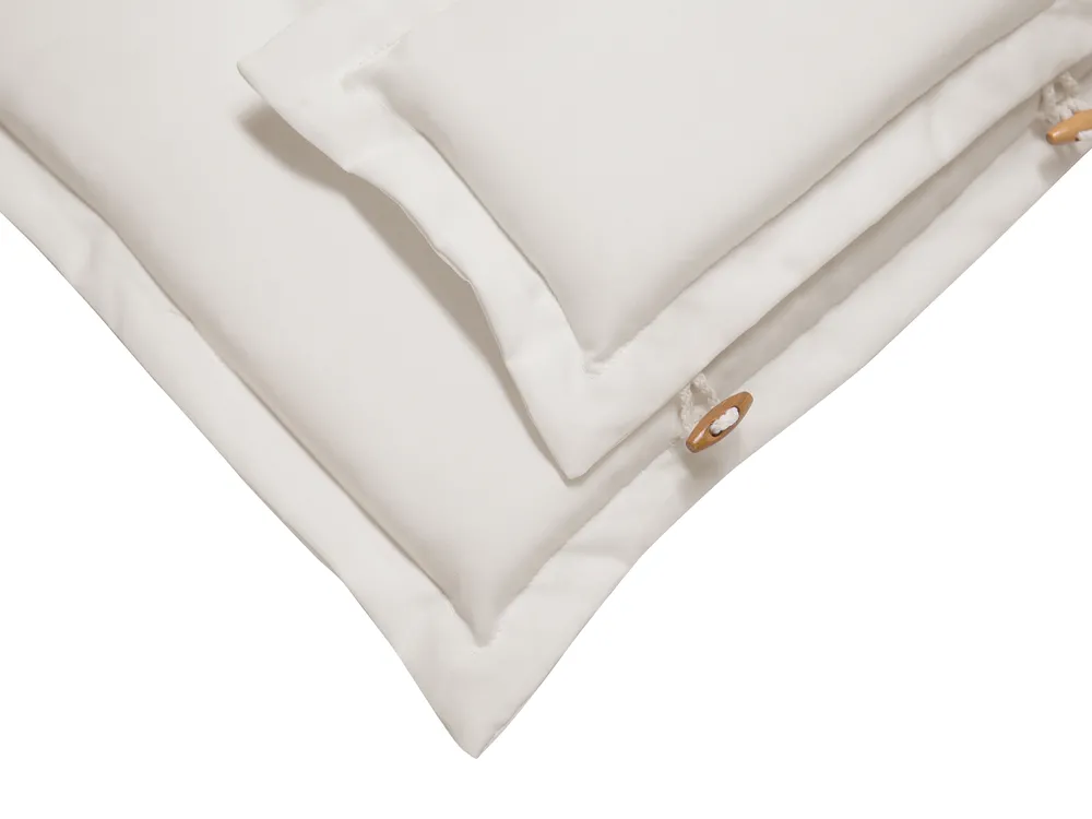 Gartenmöbel Set 6-Sitzer AMANTEA inkl. Kissen Akazienholz Cremeweiß_880482