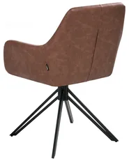 Esszimmerstuhl 2er Set SANSARC Kunstleder Braun_1026658