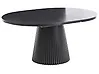Extending Dining Table MOORE Black Ash Wood 120/160 cm 120 cm