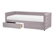 Daybed with Storage MARRAY Velvet Light Grey 90 x 200 cm (EU Single)_1069215