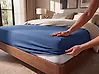 Spannbettlaken JANBU 200 x 200 cm Baumwolle Marineblau