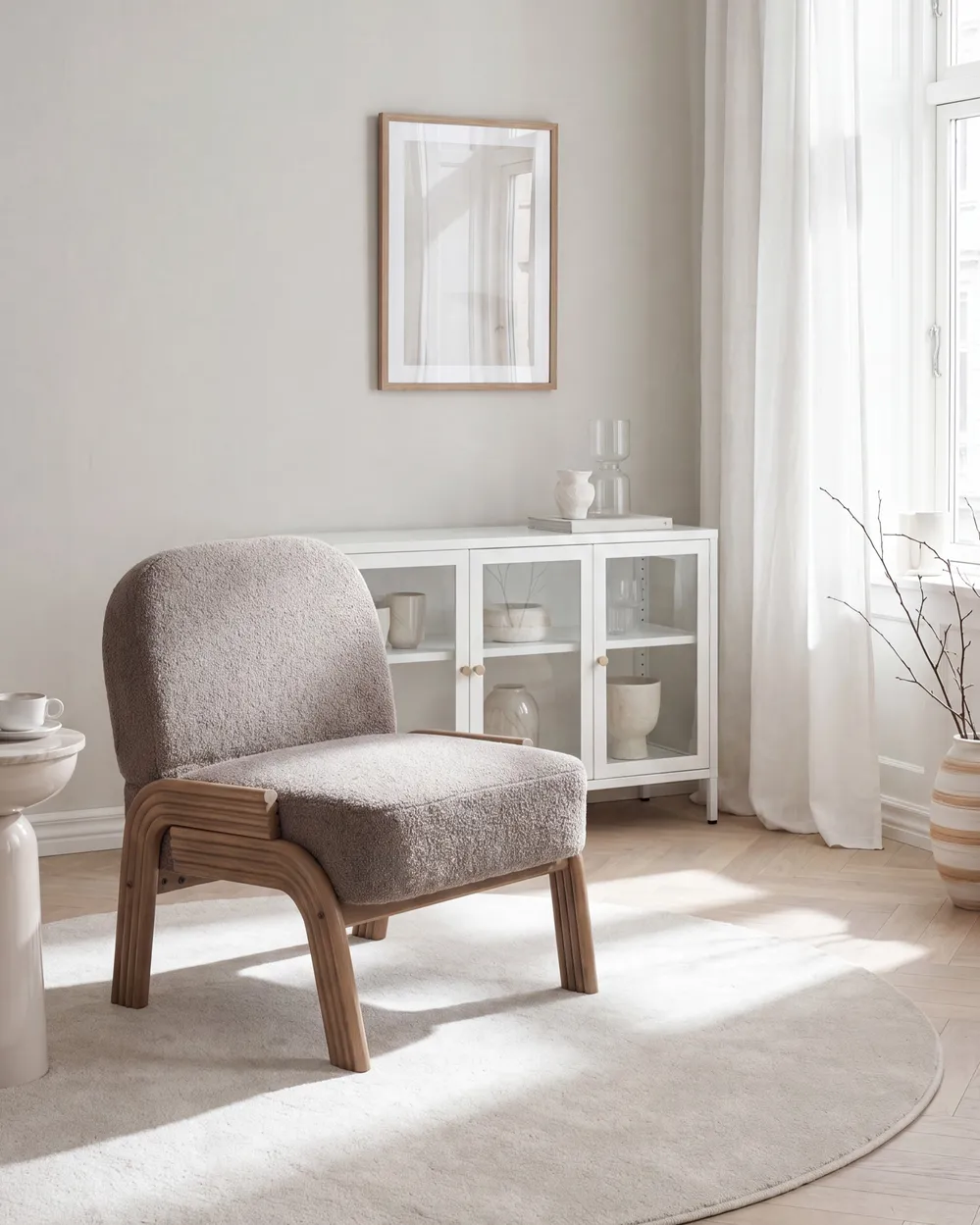 Sessel ORTEN Bouclé Taupe