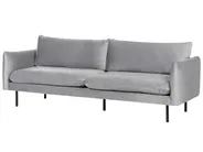 Sofa 3-Sitzer VINTERBRO Samtstoff Grau_900537