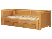 Bett mit Schubladen Holz CAHORS 90 x 200 cm Braun_912563