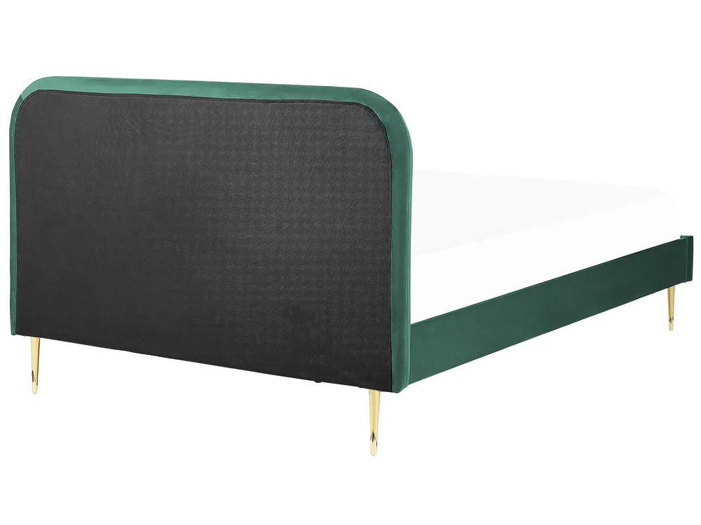 Bed Velvet FLAYAT 140 x 200 cm (EU Double) Emerald Green_834092
