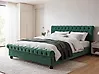 Bett mit Lattenrost Samtstoff AVALLON 180 x 200 cm Smaragdgrün