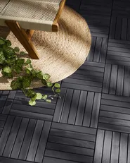 Terrassenfliesen ACCETTURA zertifiziertes Akazienholz Grau_957818