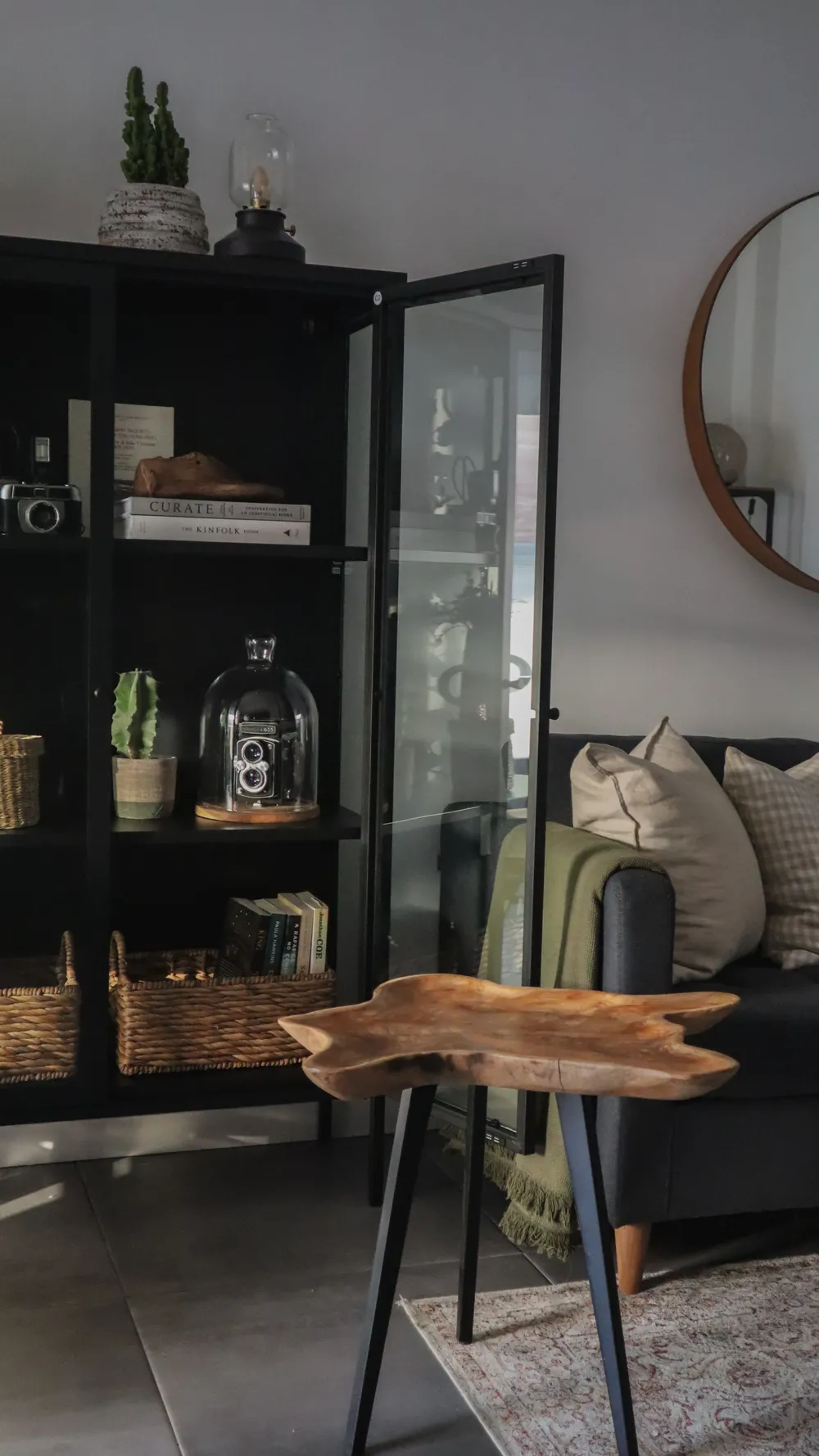 Side Table ELSA Teak Wood Brown_871428