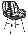 Esszimmerstuhl CANORA Rattan Schwarz