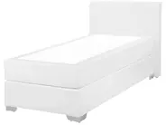 Divan Bed Faux Leather PRESIDENT 90 x 200 cm (EU Single) White_734717