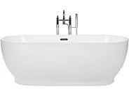 Freistehende Badewanne LEVERA 170 x 78 cm Weiß_1150250