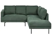 Ecksofa 4-Sitzer BREDA Stoff Dunkelgrün linksseitig_885961