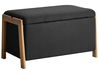 Banc de rangement rembourré EDLAND Tissu Noir