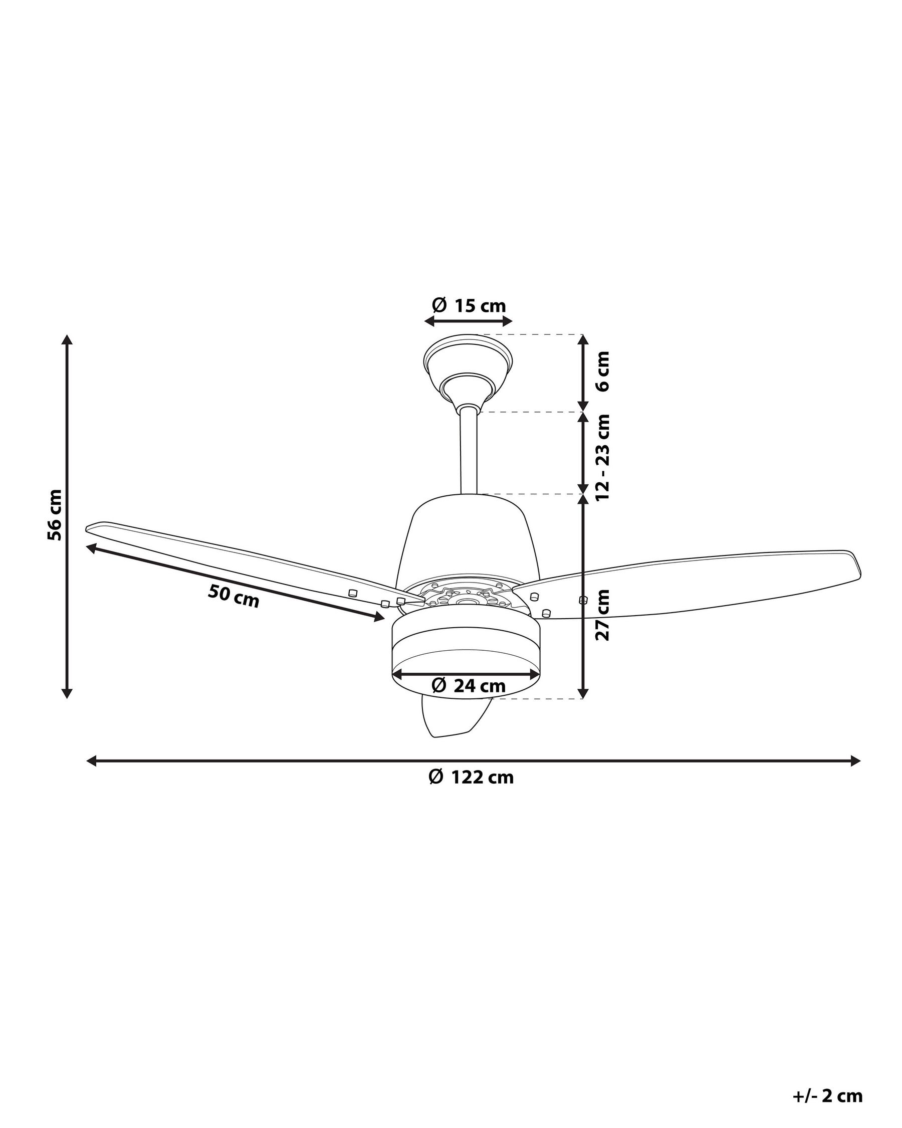 Ceiling Fan with Light MLAVA with Remote LED Brown_782412
