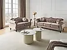 Sofa Set 5-Sitzer SKIEN Samtstoff Taupe