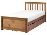 Bett mit 4 Schubladen OLENDON Kiefernholz Braun 90 x 200 cm_1068449