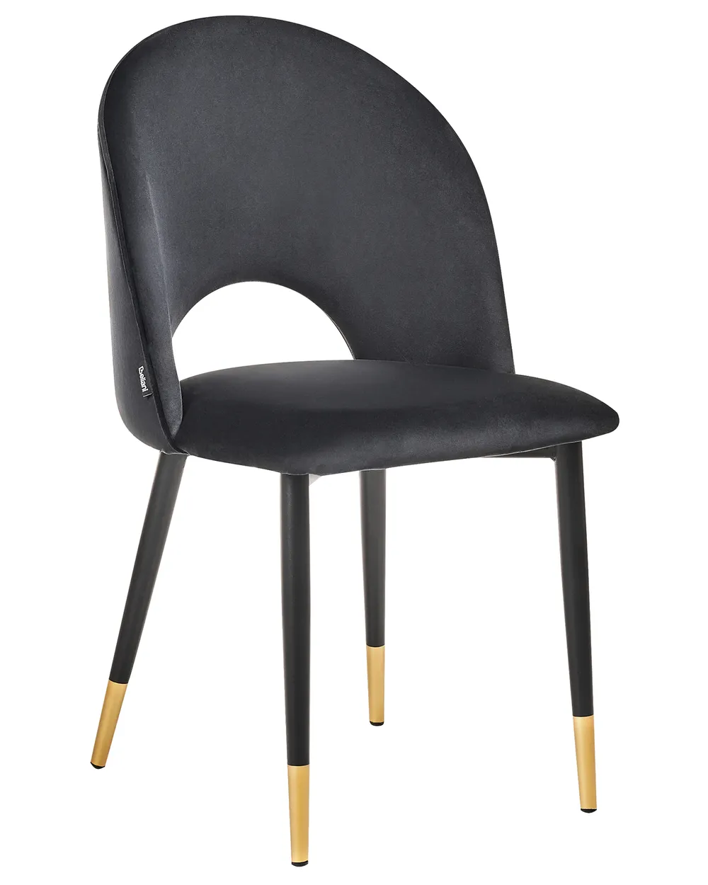 Set of 2 Dining Chairs MAGALIA Velvet Black_767851