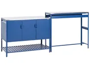 Outdoor-Küchenset mit Bartisch 2-teilig MAENZA Blau Metall_1044891