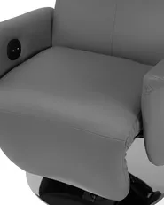 Relaxfauteuil PRIME inclusief voetensteun Kunstleer Grijs_709184