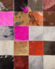 Rug ENNE Multicolour 200 x 200 cm Leather_746182